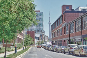 Street in Liberty Village Toronto